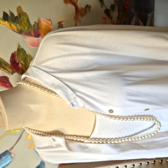 Eileen Fisher Cream Textured Fabric - Picture 2 of 10